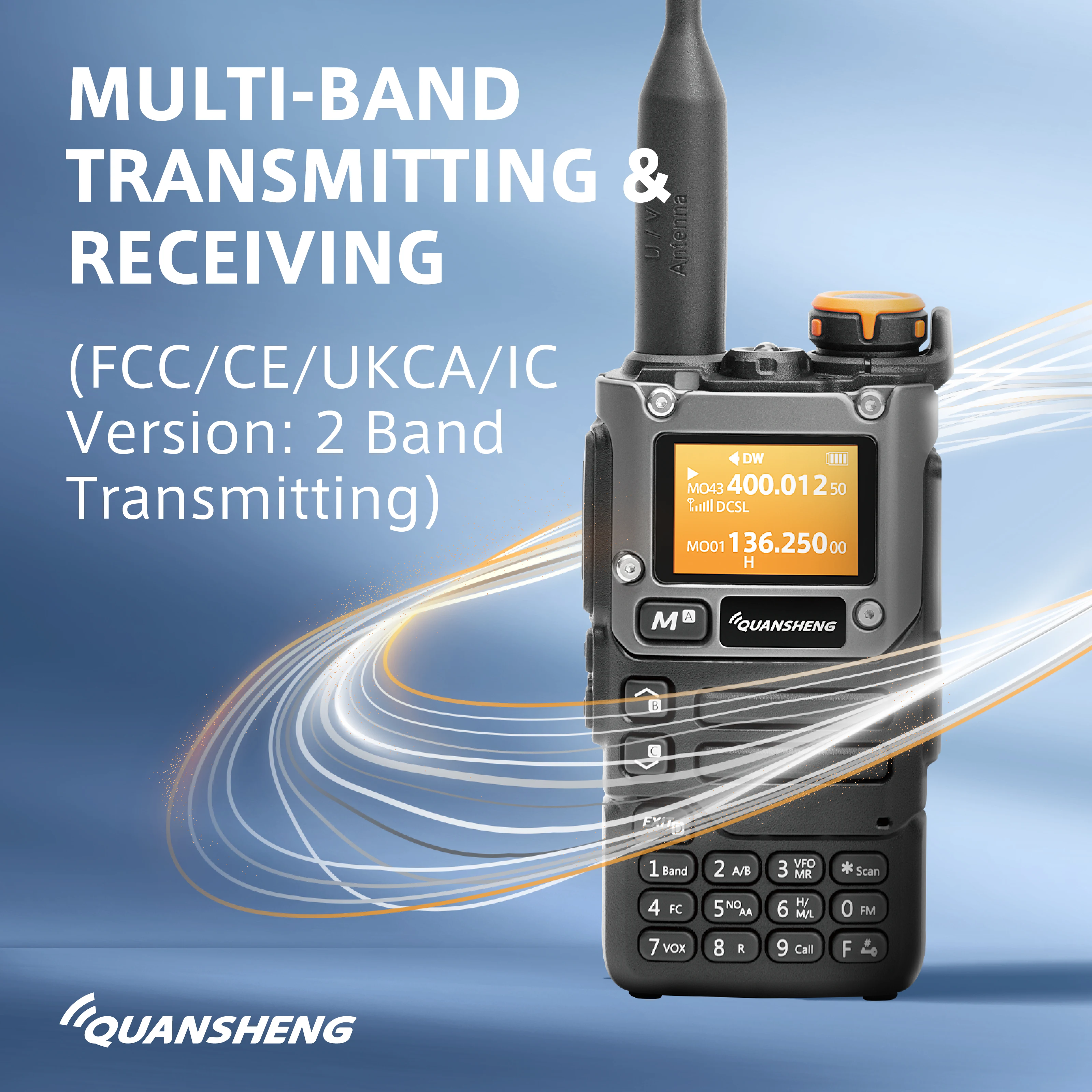 Original Quansheng UV-K5(8) UV-K58 UV-K6 UVK58 Walkie Talkie 5W carga tipo C multibanda DTMF AM 50-600MHz NOAA Radio CB bidireccional