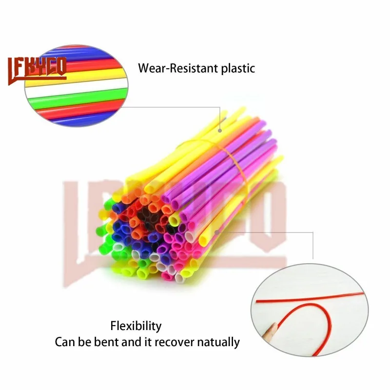 72 Stück Speichenhäute Abdeckungen für Motocross Dirt Bike Felgenschutz Schutzfolien
