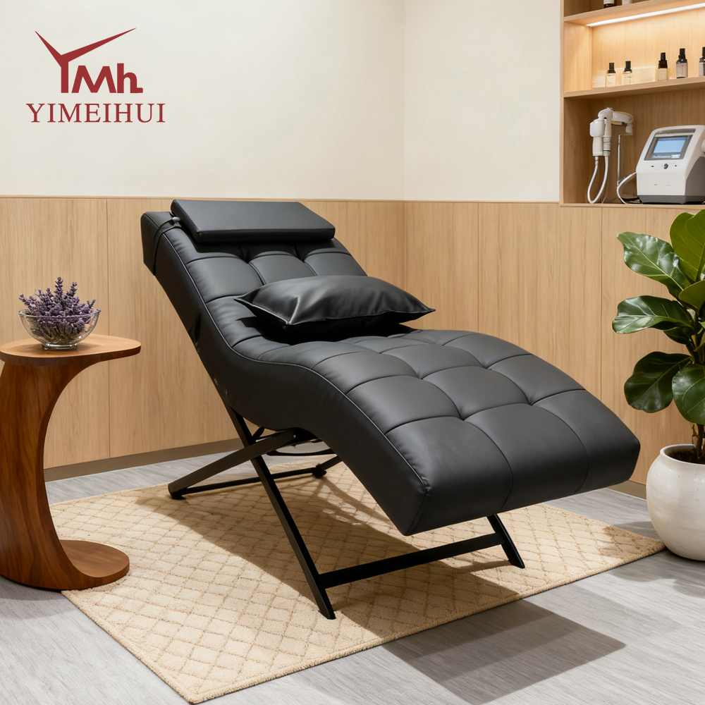 Lit de Massage en métal à Base dorée, lit de Spa pour le visage, cils blancs, Tables de traitement cosmétique, lits pour tatouage