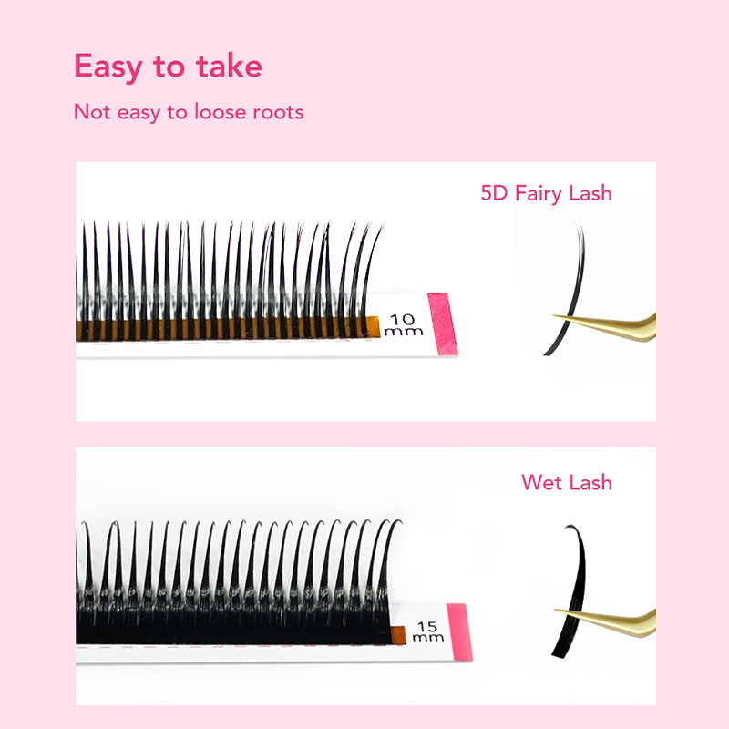 DIYDAY 5D Fairy Lashes Spikes Wet Lashes Cluster Premade Fans 5D Flora Mink False Eyelashes for Makeup