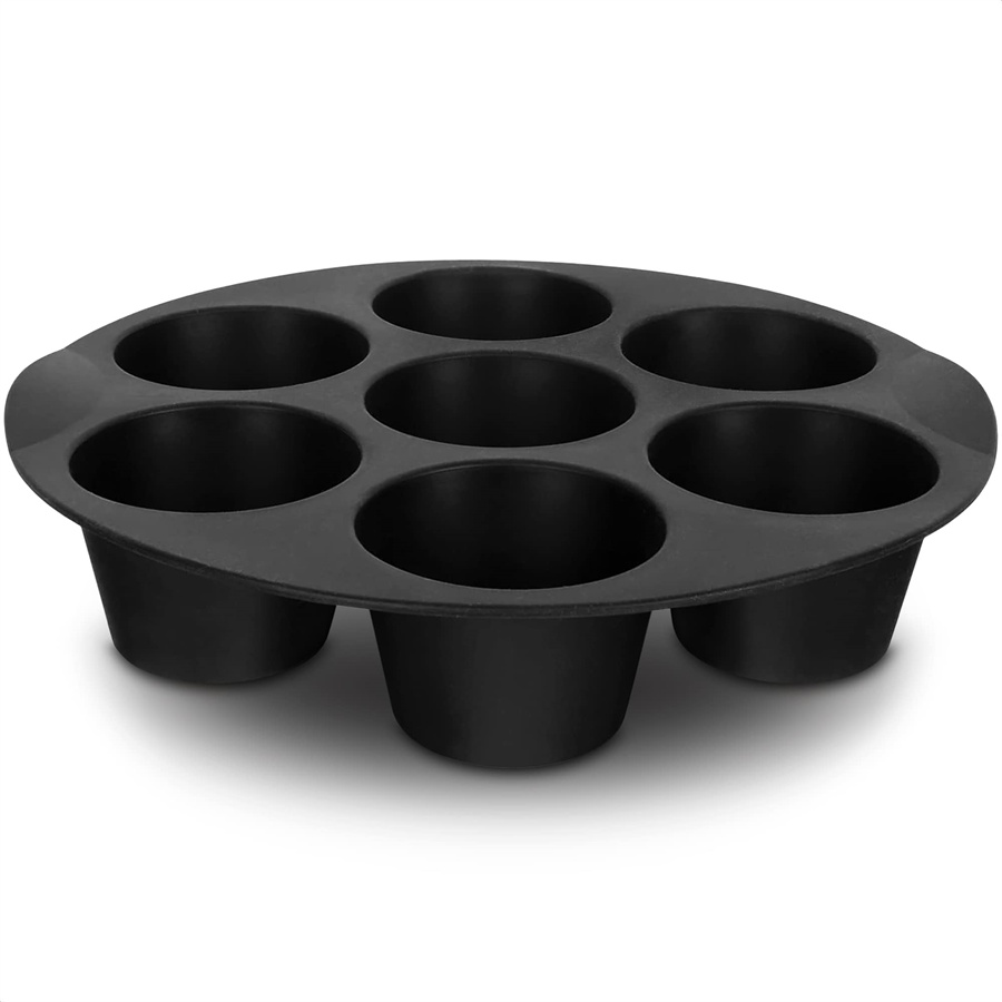 7 Tassen Airfryer Silikon-Muffinform, Cupcake-Form für 3,5 bis 5,8 l Air Fryer-Zubehör, antihaftbeschichtete Mini-Kuchenform