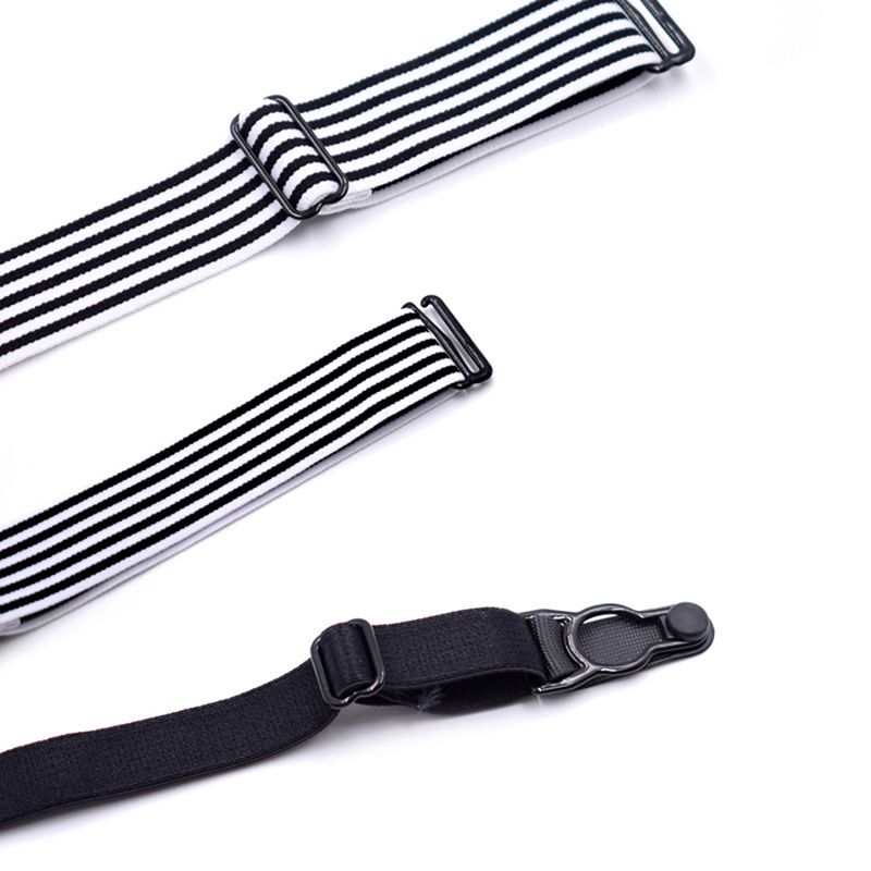 1 paar elastische herenoverhemd blijft gestreepte bretels bandjes antislip riem jarretels nylon verstelbare shirthouders voor mannen