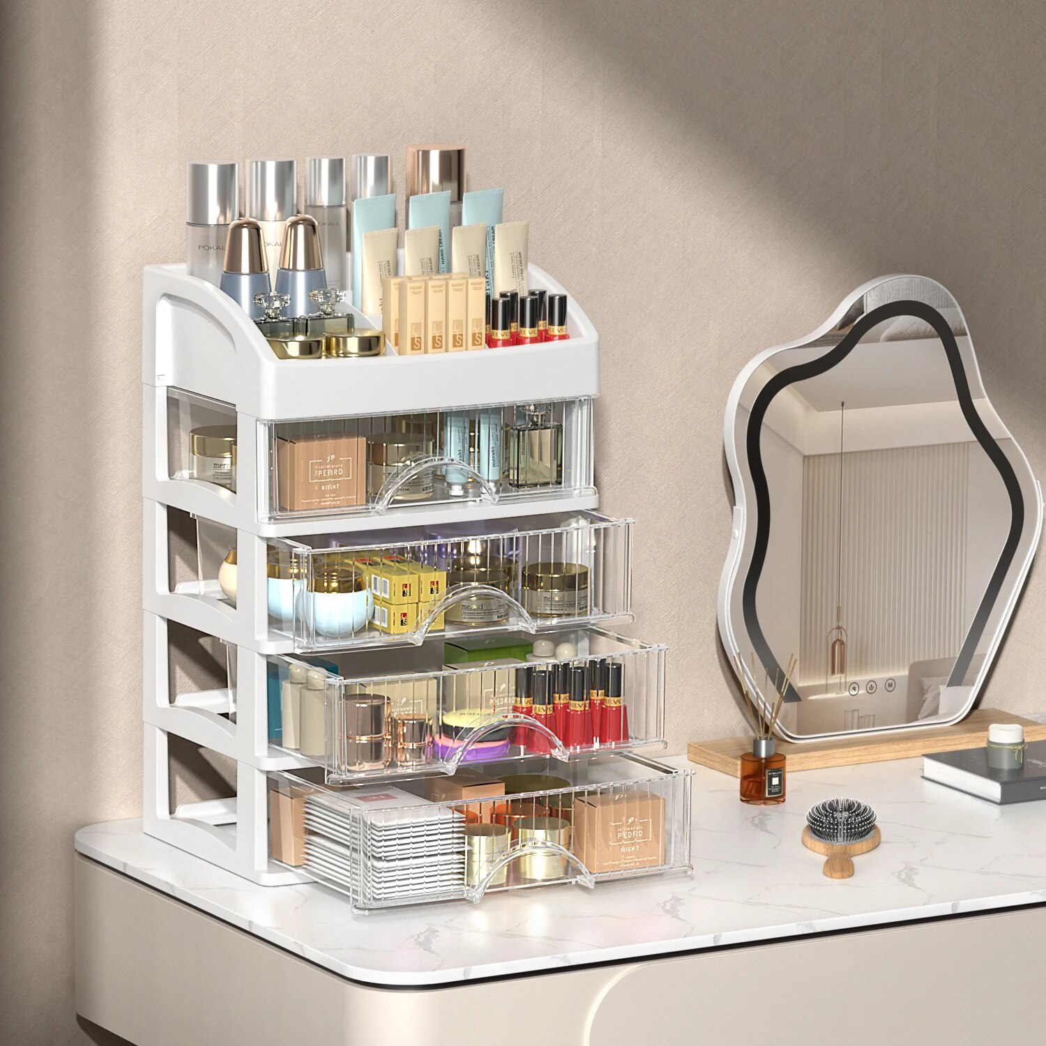 Desktop Storage Box Lagerung Schublade Haar Dekoration Multi-schicht Schrank Kosmetik Schmuck Box Schreibwaren Multi-funktionale
