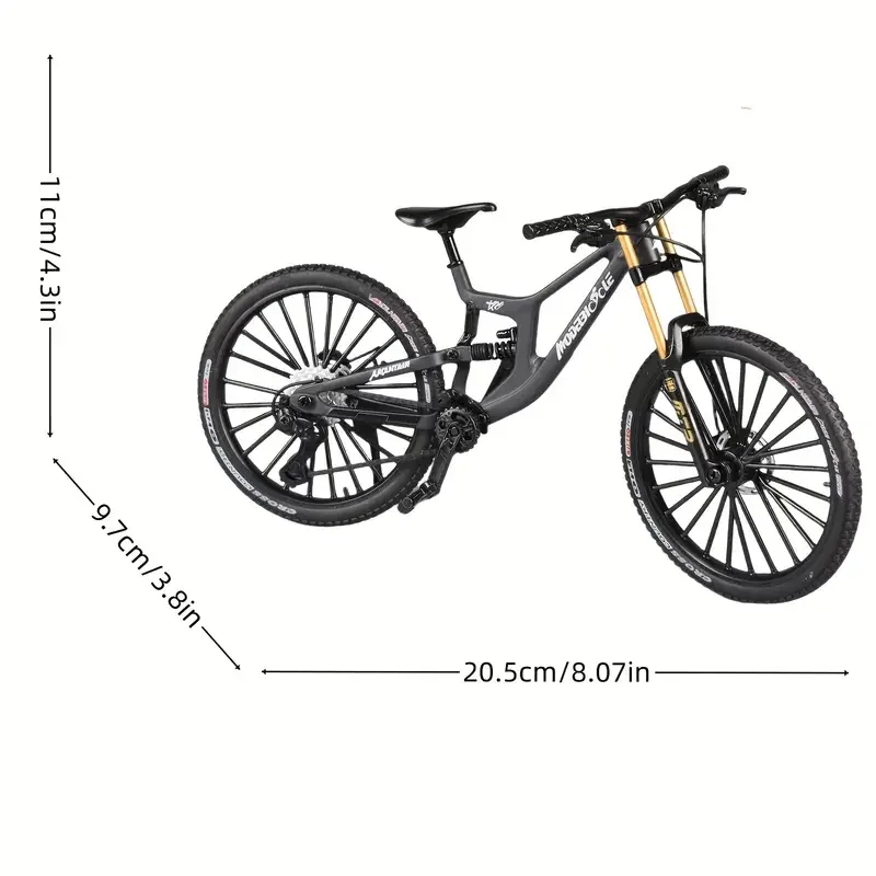 New 1:8 Model Mini Alloy Bicycle Diecast Metal Toy Bikes Shock Absorption Mountain Finger Bicycle Simulation Collection Toys