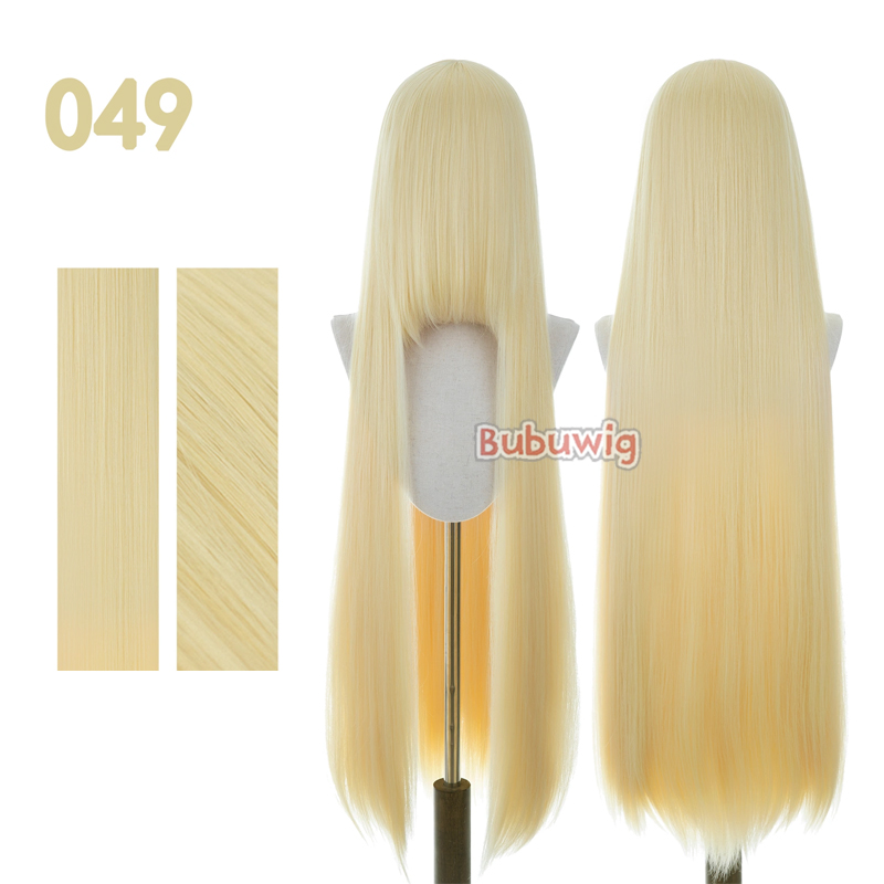 Bubuultraviolet-Perruque Synthétique Longue et Lisse de 100cm, Perruques Cosplay de Plus de 100 Couleurs, Noir, Blanc, Rouge, Bleu, Marron, Degré de Chaleur