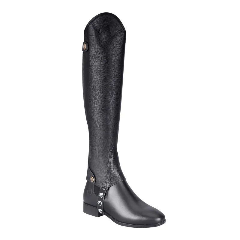Reitsport-Beinschützer aus echtem Leder, Rindsleder, für Herren und Damen, Chaps, Ritterausrüstung, Schutzausrüstung, erhältlich in allen Jahreszeiten