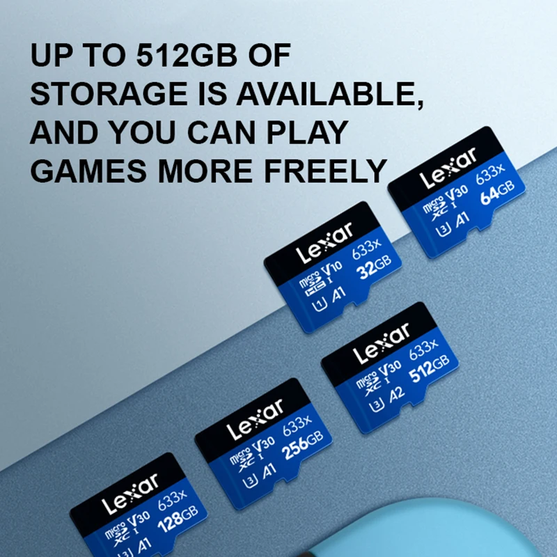 Lexar Original Micro SD Card 256GB 128GB 64GB 32GB Memory Card Up to 100MB/s Read A2/A1 microSDHC/microSDXC TF Card