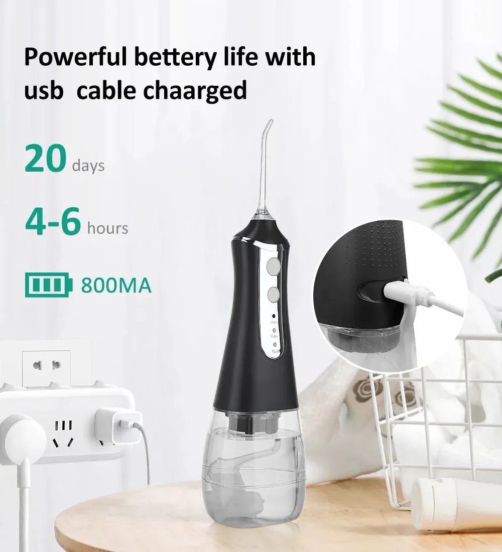 Munds pülung Zahn wasser flosser tragbare Zahn wasserstrahl 300ml Wasser flosser für Zähne Mund waschmaschine Zahn reiniger