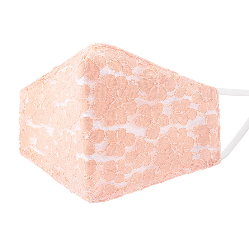 Spring Summer Lace Mask Three Layer Sunscreen Fashion Breathable Washable Filter Cloth Embroidered Flower Mask Wholesale