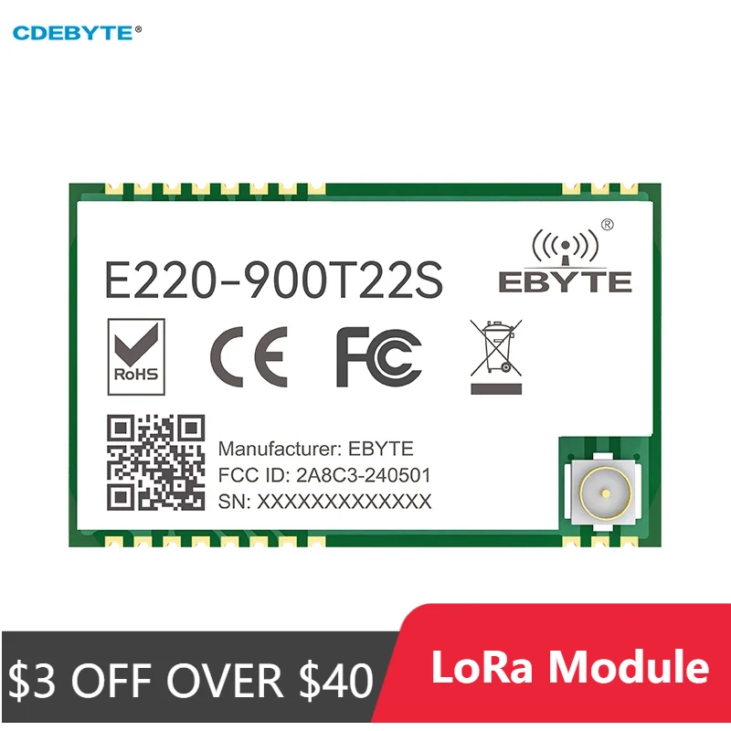 LLCC68 LoRa Modul CDEBYTE E220-900T22S 873,125 MHz 22 dBm Long Range UART WOR Wireless Sender Empfänger