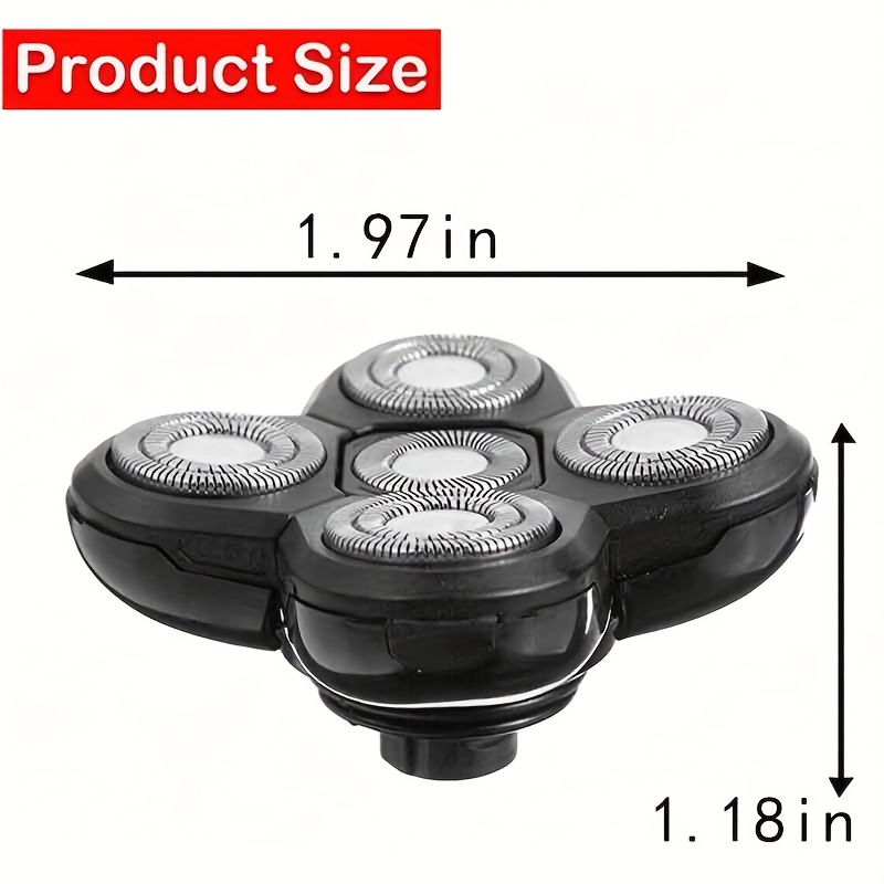 Electric Shaver Replacement 5 Heads 5D Floating Replacement Heads for most shaver