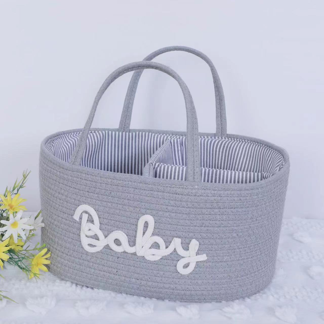 Multifunktionale Reise Out Tragbare Mama Tasche Baumwolle Seil Windel Tasche Windel Lagerung Tasche Baby Windel Lagerung Korb