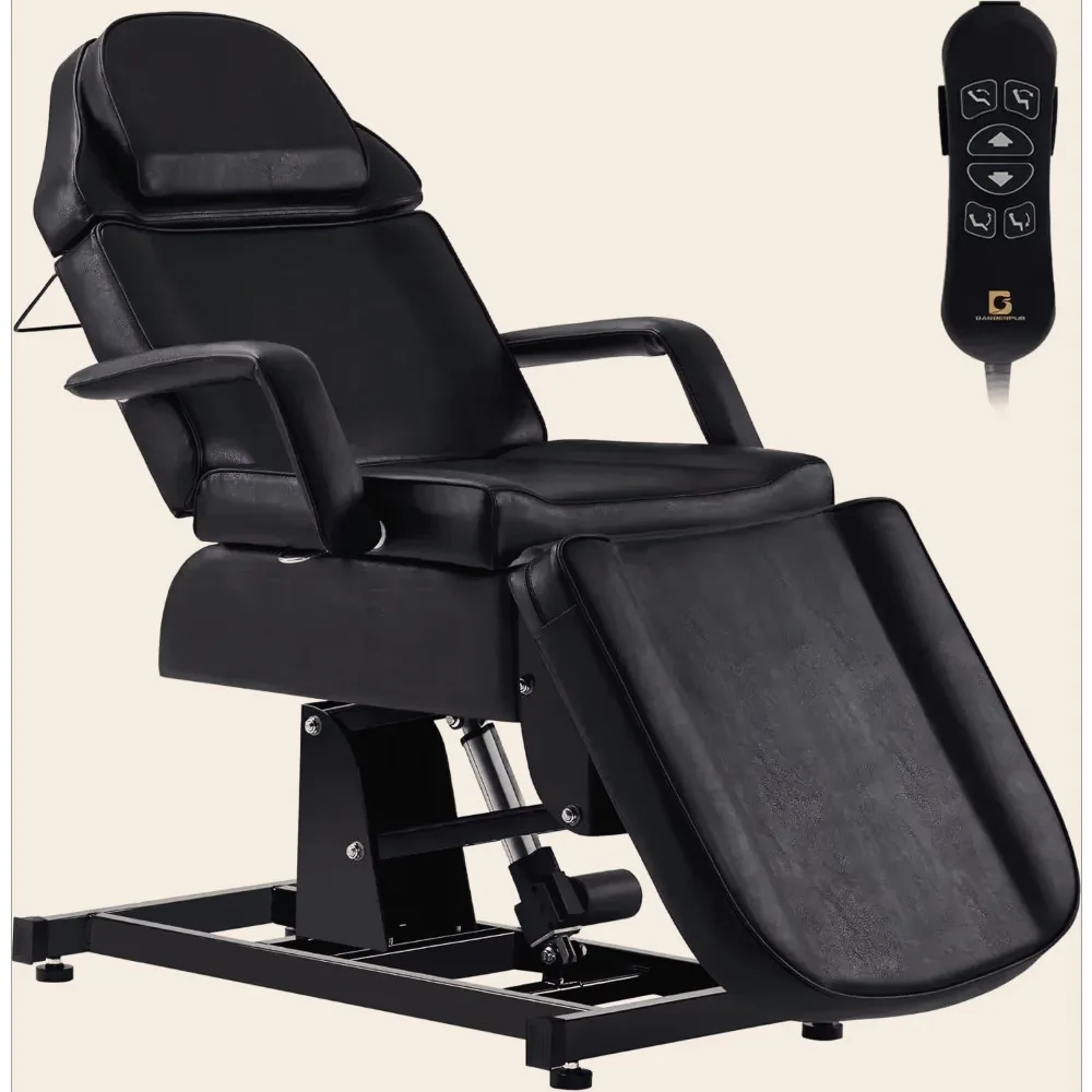 Tattoo Table, Electric Tattoo Chair for Client, Facial Bed for Esthetician, Tattoo Bed with 3 Motors Electric Adjustme