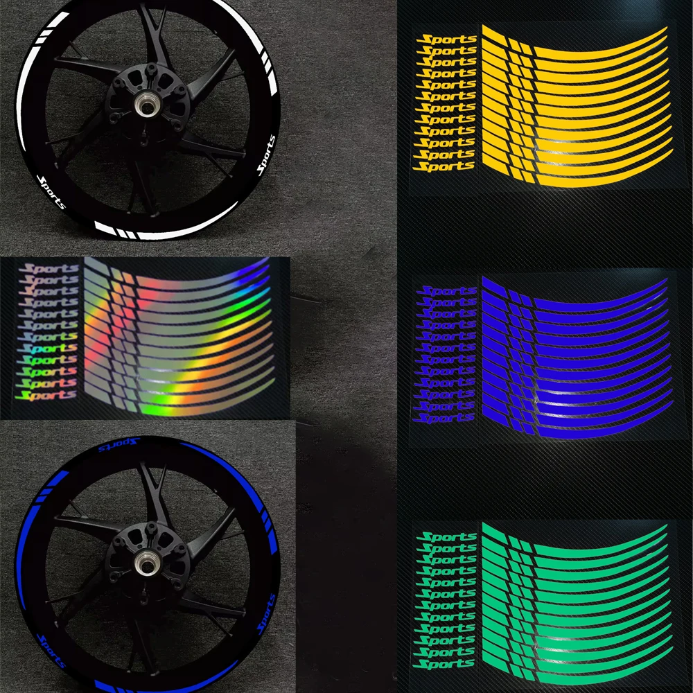 18 "19" 20 "21" Motorrad Auto Felge Streifen Rad Aufkleber Band Aufkleber Sport Rad Aufkleber Rennrad reflektierende Aufkleber