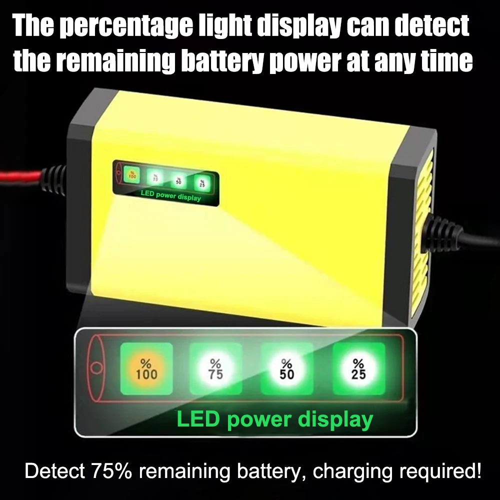 220V パワーパルス修理充電器車のバッテリー充電器 12V 2A LED ディスプレイモトトラックバッテリー充電器ウェットドライ鉛酸バッテリー