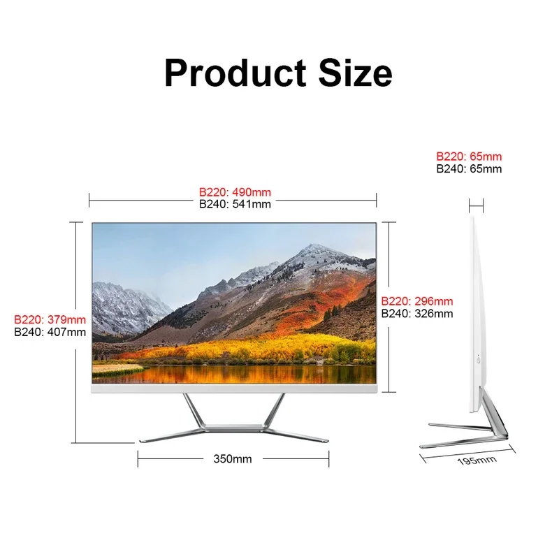 Core I3 I5 I7 23,8-дюймовый сенсорный экран «все в одном» ПК I3 4130 ОЗУ 4-го поколения 8 ГБ «все в одном» ПК Настольный компьютер