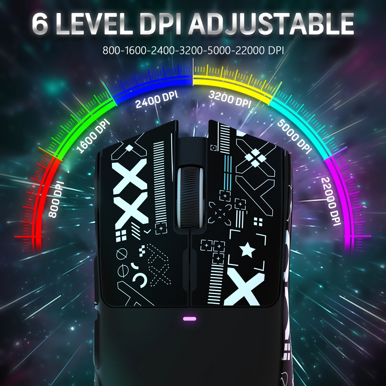 ATTACK SHARK X11 Wireless Gaming Mouse with Charging Dock PixArt PAW3311 Gaming Sensor, BT/2.4G Wireless/Wired