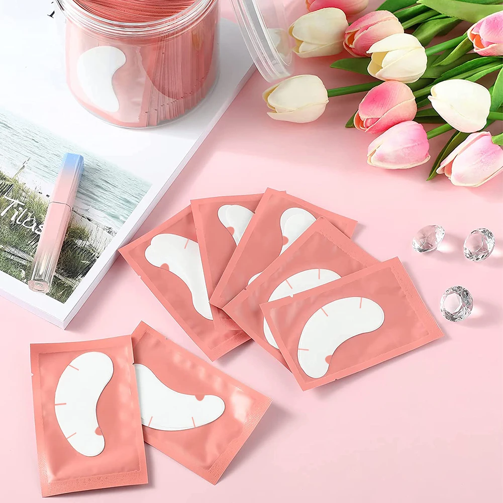 50/100PCS U Shape Eyelash Pads Grafted Lash Hydrogels Gel Patches Under Eye Pads for Eyelash Extension Tips Sticker Makeup Tools
