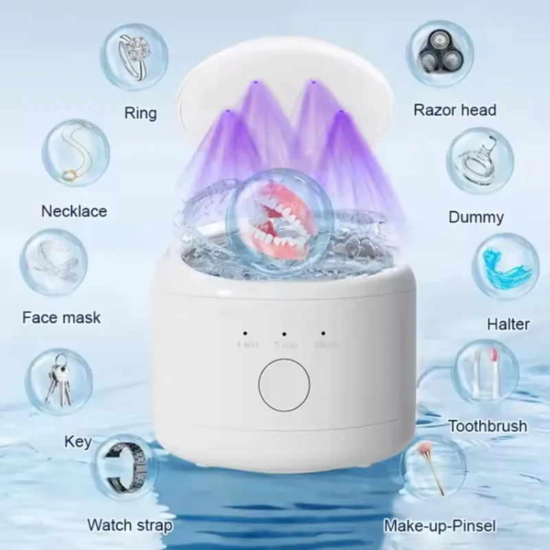 Xiaomi 50KHZ Ultrasonic Cleaning Machine Eyeglass Multi-function Washing Machine Household Braces WatchesTiming Cleaning Machine