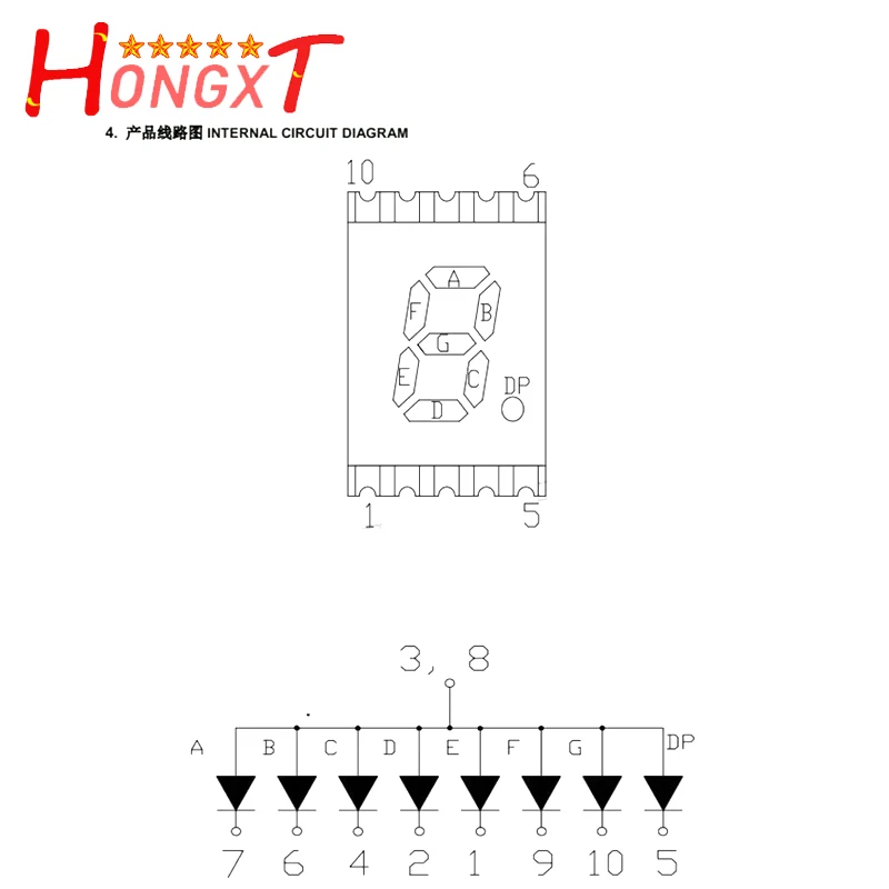 (20 pz) 0.2 pollici 7 segmenti SMD Display a LED tubo Nixie rosso verde blu bianco 1 Bit tubo digitale display digitale in metallo di plastica