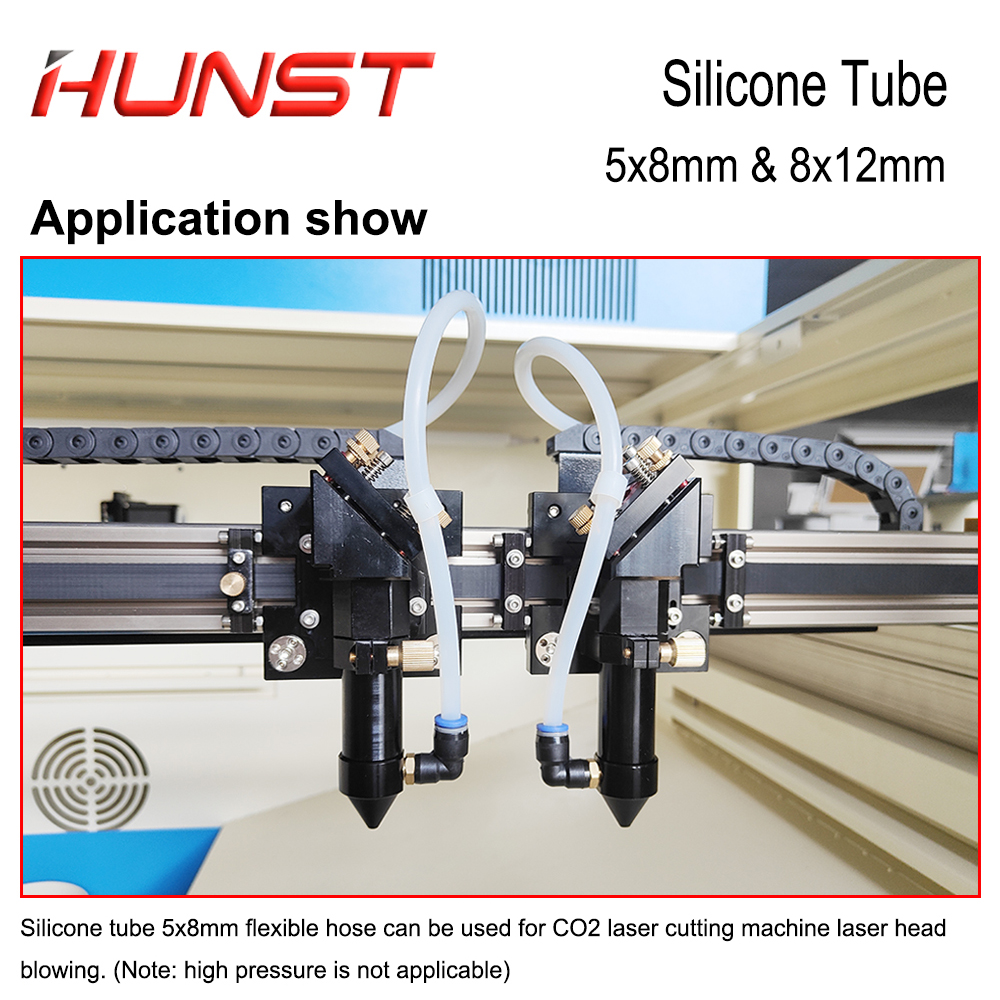 Tubo de silicona HUNST, manguera Flexible de tubería de agua de 8x12mm y 5x8mm para Sensor de agua, bomba de agua, enfriador de agua y tubo láser.