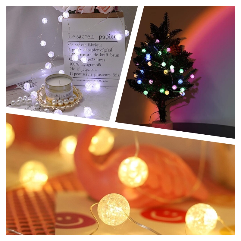 Guirnalda de luces LED AG13, cadena de luces de hadas, funciona con pilas, decoración de Navidad, boda, árbol de Navidad, decoración de Año Nuevo