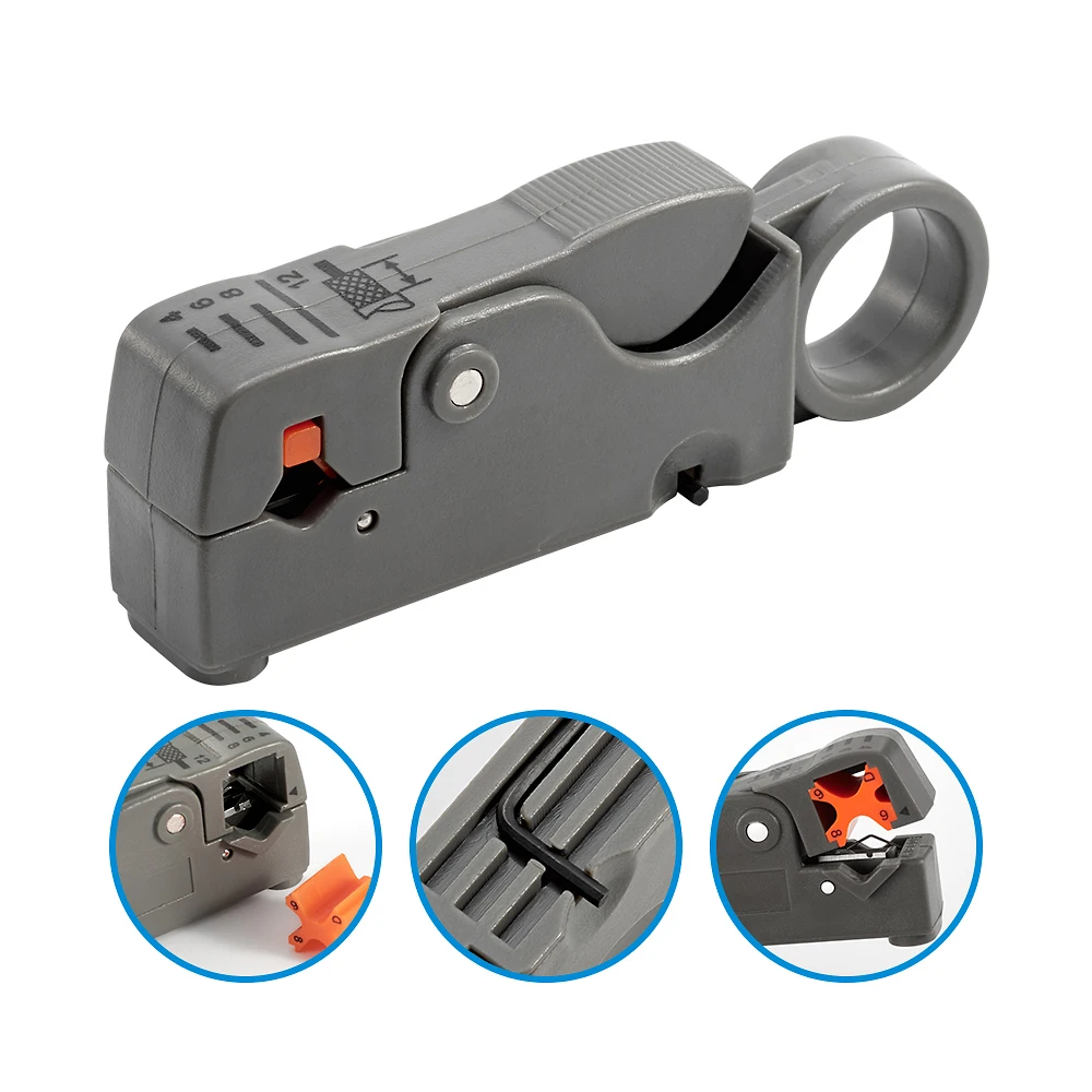 1PCS ethernet cable stripper rj45 cat5 cat6 network hand tool pliers knife line utp ftp coax coaxial cutter wire stripping Tool