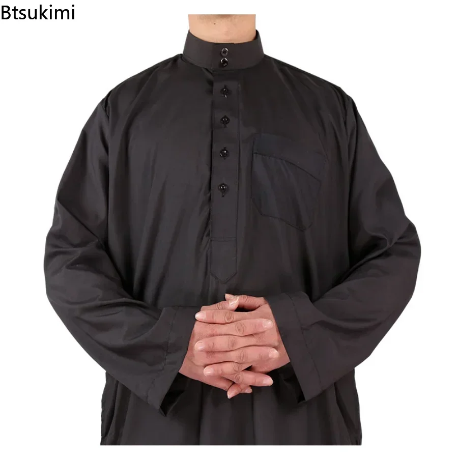 Muslimische Mode Männer Robe Kaftan Abaya Pakistan Jubba Männer Motorhaube Homme Musulman Arabisch Islamische Kleidung Neue Qamis Homme Musulman