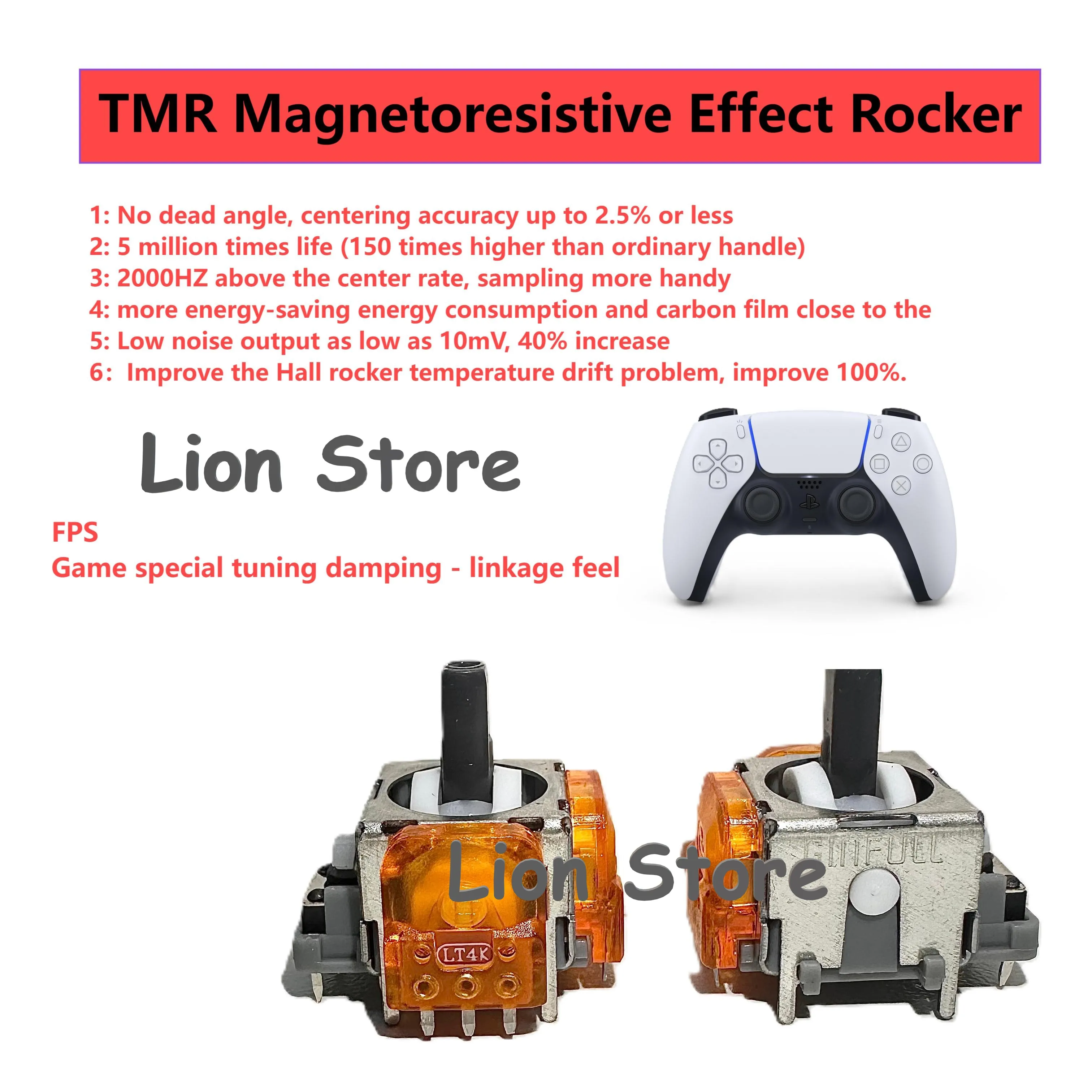 NEW V6 version For PS5 Hall Effect Joystick High-precision Smaller dead zone possible easier soldering More compact structure