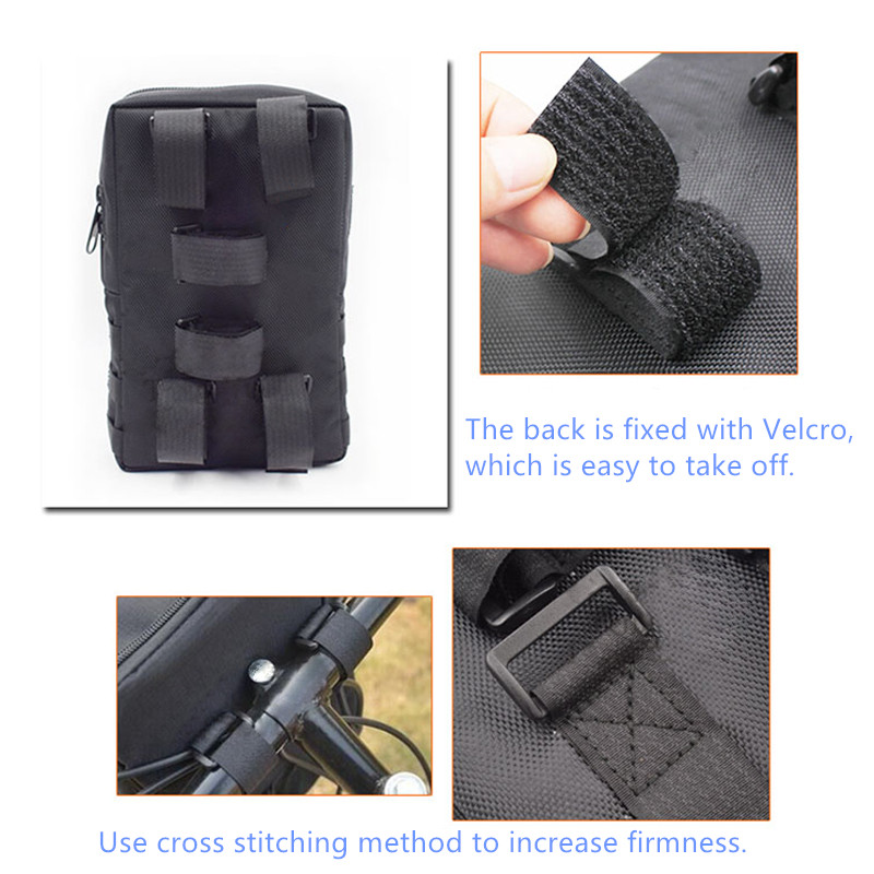 Tas penyimpanan sepeda kain Oxford baterai Lithium, tas sepeda tahan aus tahan guncangan untuk tas sepeda skuter baterai PVC