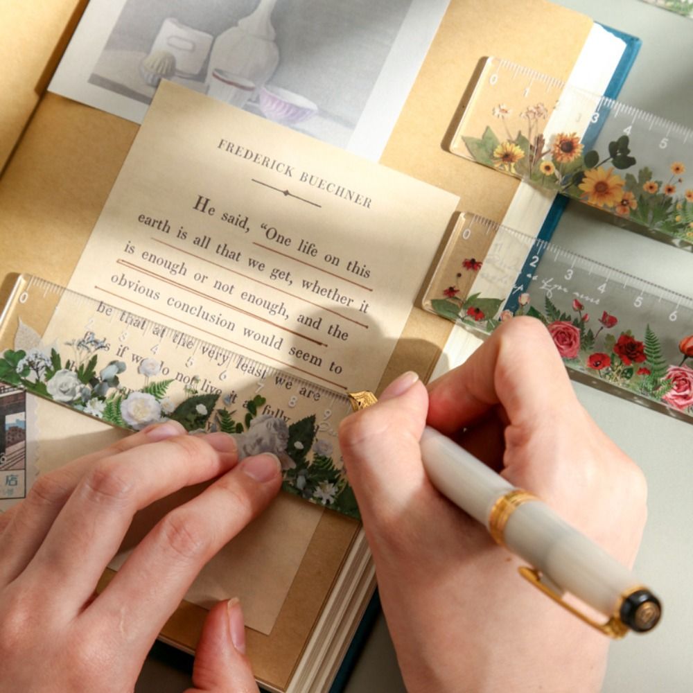 Линейка прямая прозрачная акриловая, 15 см