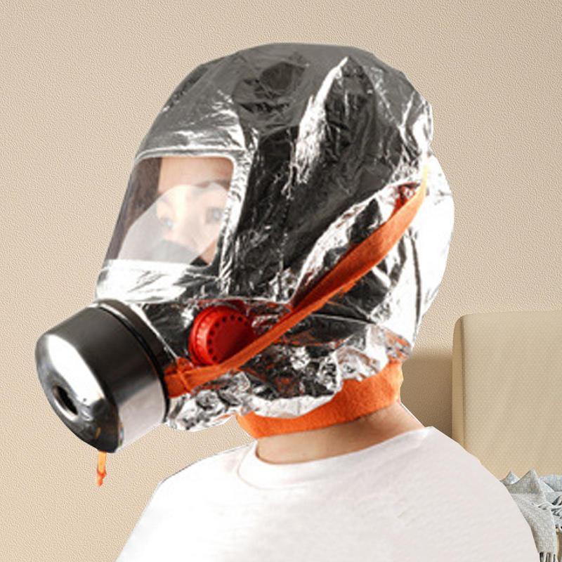 Vollgesichts-Atemschutzmaske, vollgesichts-Brandschutzabdeckung, beschlagfreier Nasenschutz mit Filter, wiederverwendbarer Flucht- und Atemschutz