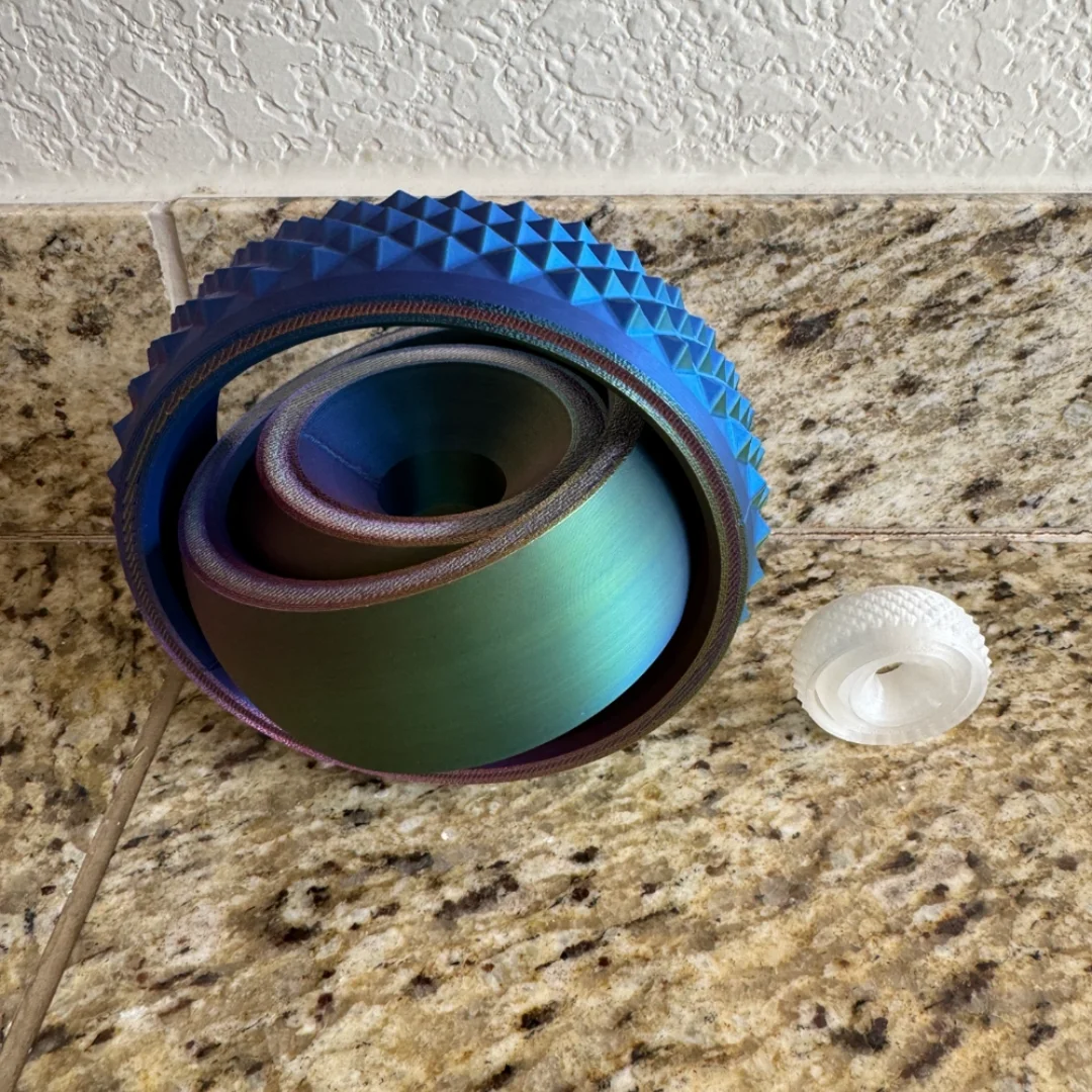 Nouveau jouet boule rotative imprimé en 3D, Gyroscope universel en forme de O du bout des doigts, Rotation par gravité, soulagement de l'anxiété, décompression, jouet Cool