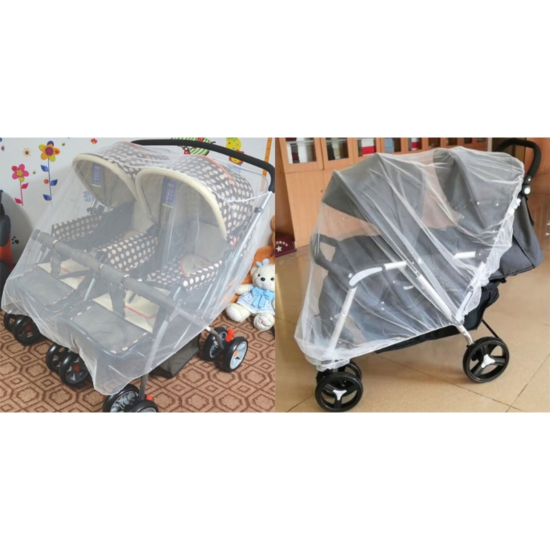 Doppel kinderwagen Moskito netz Anti-Bug Mesh Abdeckung für Kinderwagen Baby Reise ausrüstung
