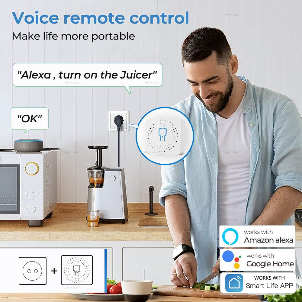 Tuya ZigBee/WiFi Smart Switch 16A Fai Da Te 2 Vie di Controllo Interruttori Della Luce Interruttore Relè Automazione Per La Vita Intelligente Alexa Google Casa