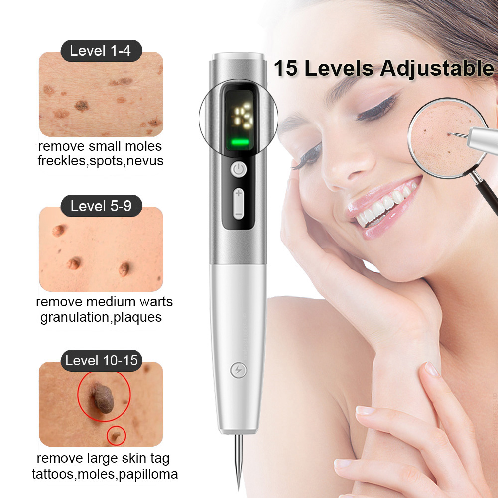 Plasma-Stift, Entfernung von Maulwurfswarzen, dunklen Flecken, schwarzer Punkt, Nevus, Sommersprossen, flacher Makel, Pickel-Entferner für Gesicht, Körper, Hautflecken-Entferner