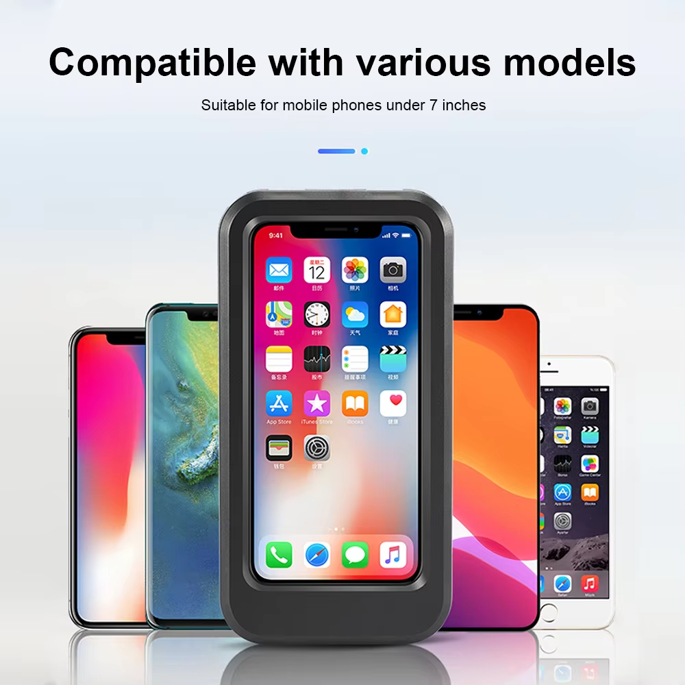 Suporte para celular para motocicleta à prova d'água, suporte universal para bicicleta GPS 360 °   Suporte giratório ajustável para celular para motocicleta