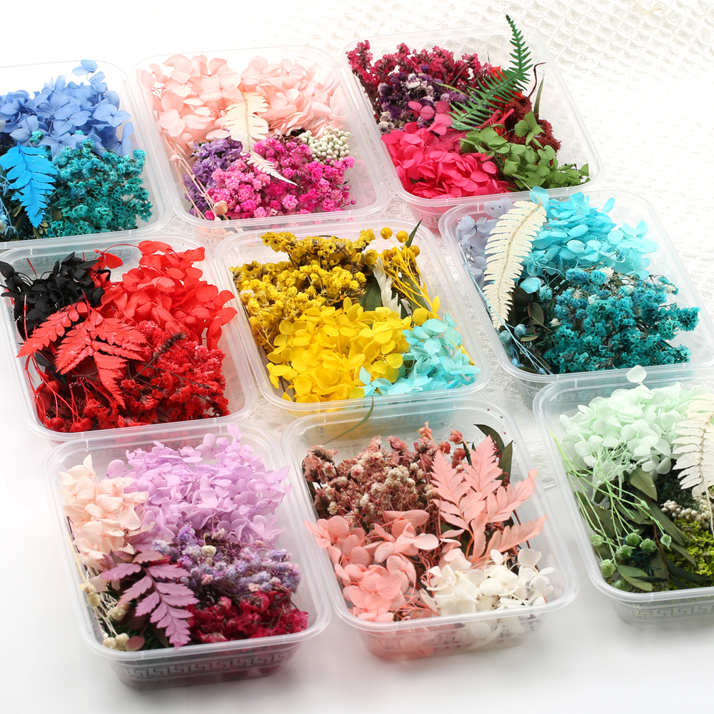 1 Box  Artificial Plants Natural Real Dried Flowers  for Candles Mold Epoxy Resin DIY Making Decoration Home Accessories Crafts