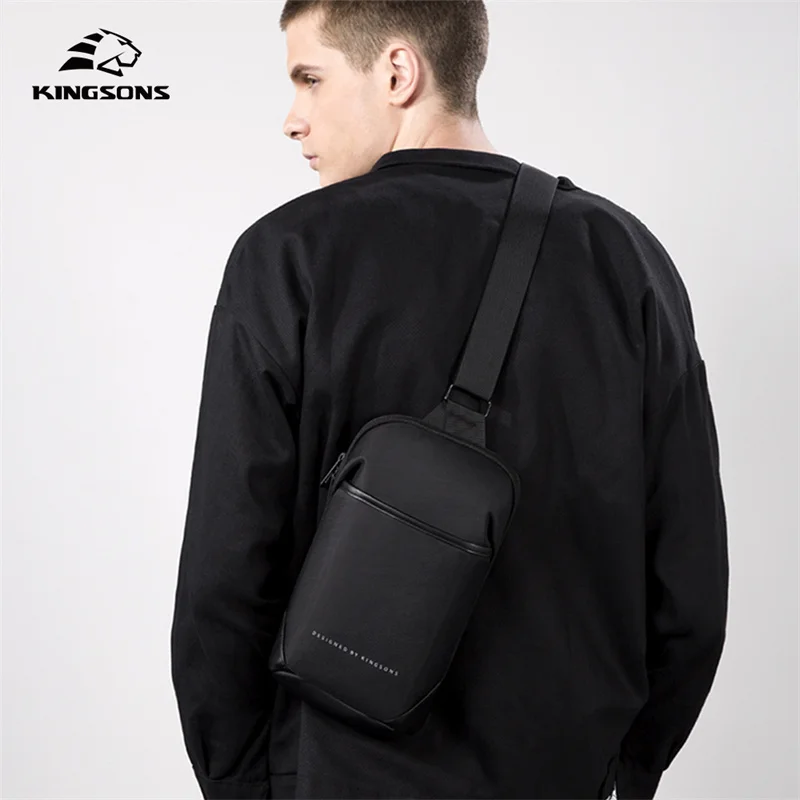 Kings ons Männer Umhängetasche Kings ons schwarze Mode männlich wasserdichte Single Shoulder Bag Boy Casual Brusttasche