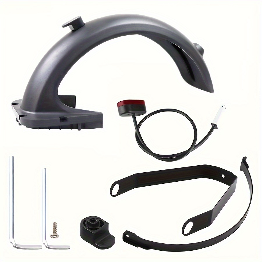 Accessoires de garde-boue arrière comprenant un garde-boue arrière + un support de garde-boue + un feu arrière LED Compatible avec Ninebot Max G30 / Max G30 E / LP