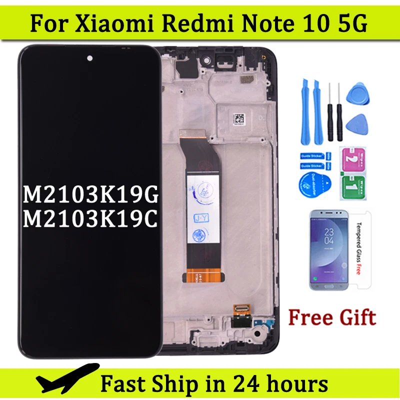 Ban Đầu 6.5 ''Dành Cho Xiaomi Redmi Note 10 5G Màn Hình Hiển Thị LCD Bộ Số Hóa Cảm Ứng M2103K19G Dành Cho Xiaomi POCO m3 Pro 5G Màn Hình LCD