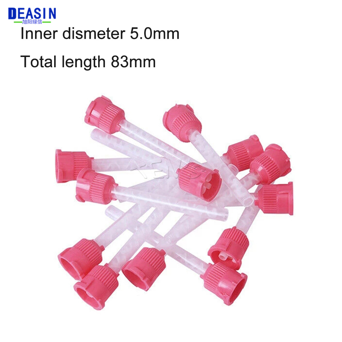 高品質 50 個歯科材料歯科シリコーンゴム配信ミキシングヘッド使い捨て印象ノズルミックスヘッドミックスチューブ