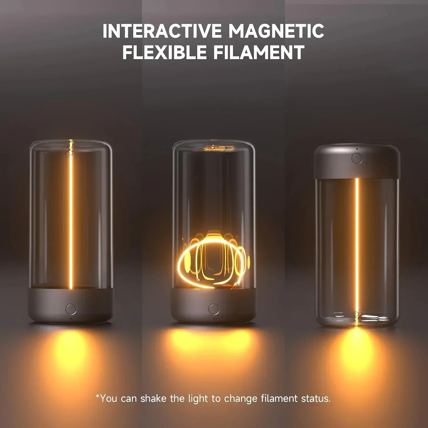 Luce magnetica ambientale portatile a filo quantistico Ricarica di tipo C, funzione di protezione degli occhi, camera da letto, studio, campeggio, regalo di Natale