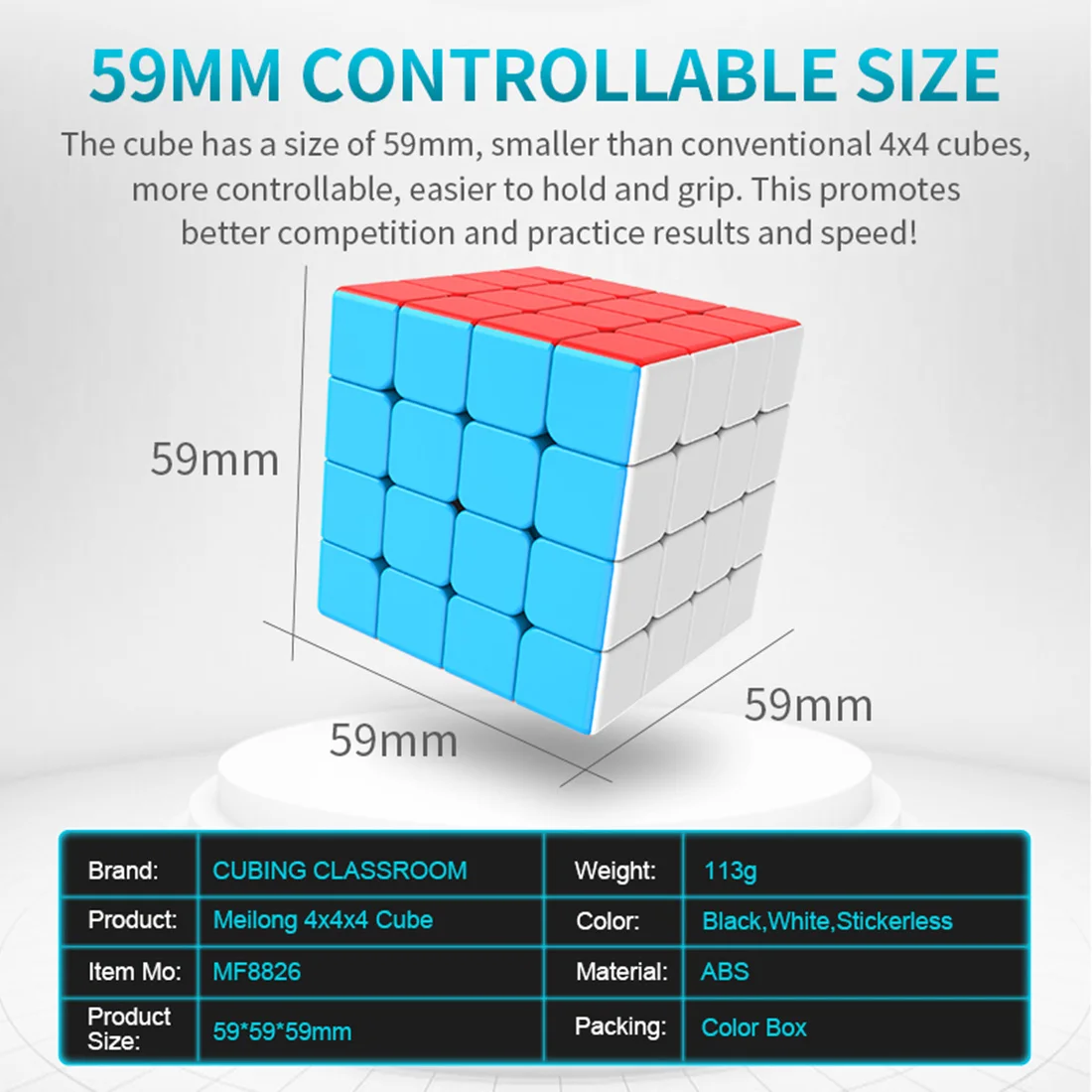 [ECube] MeiLong 4x4x4 Cubo Mágico Jogo de Quebra-cabeça Cubos Crianças Brinquedo Educacional Precoce Para Crianças Novo Cubo 2019 - Colorido