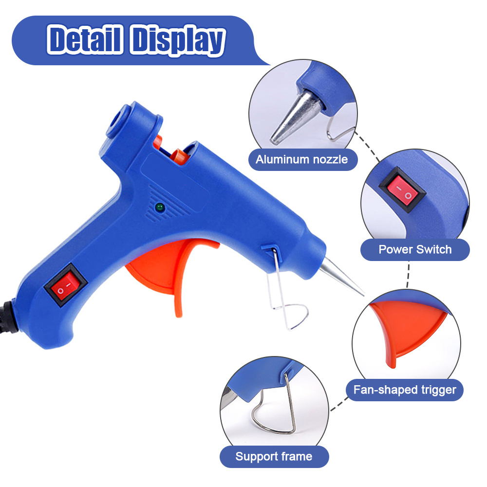 20 ワットホットシリコーンガンメルト接着剤 7 ミリメートルスティックのりミニ工業用銃家庭用熱温度サーモ DIY 工芸品芸術