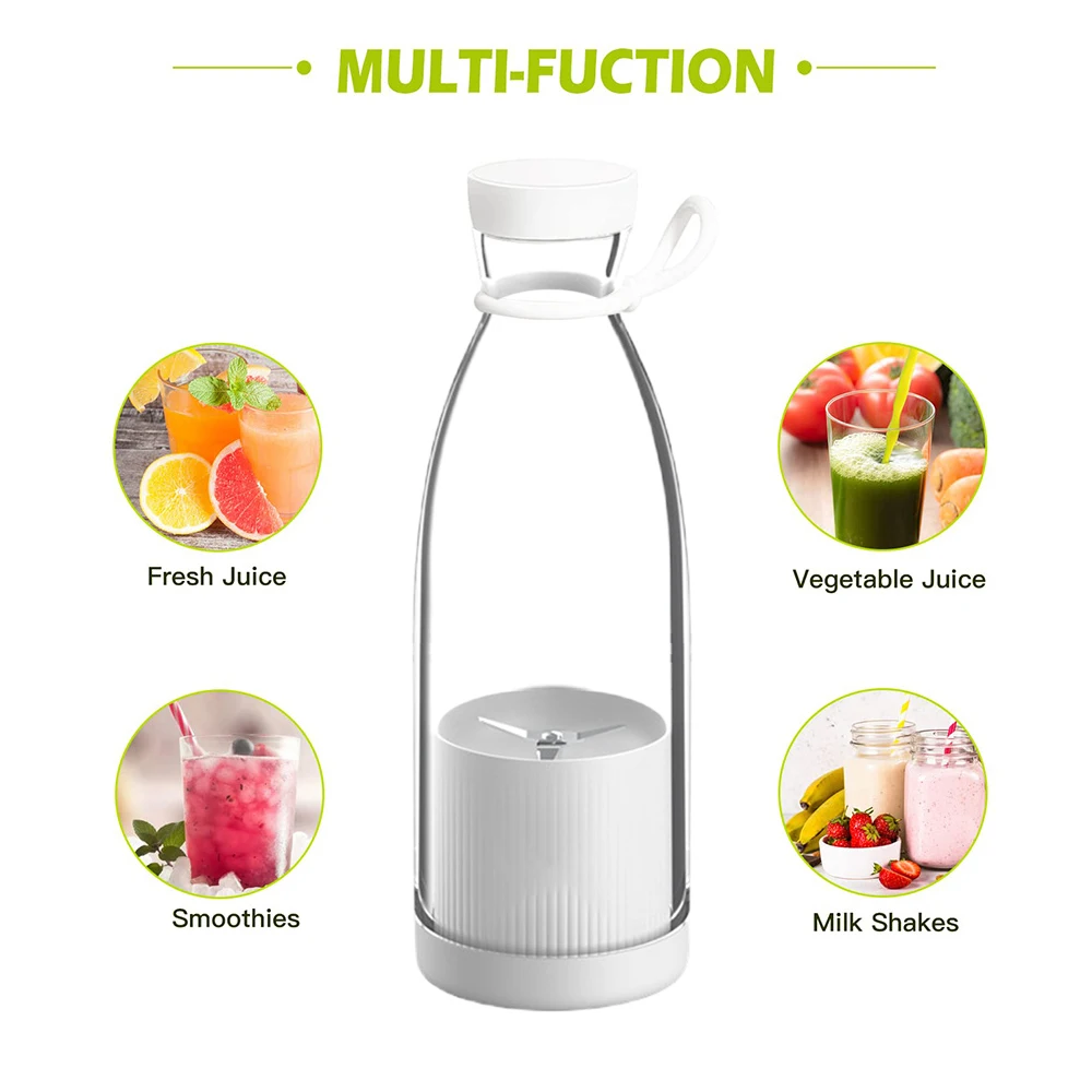 Mini exprimidor multifuncional portátil, taza de jugo, licuadora portátil, botella recargable por Usb, taza batidora antioxidante