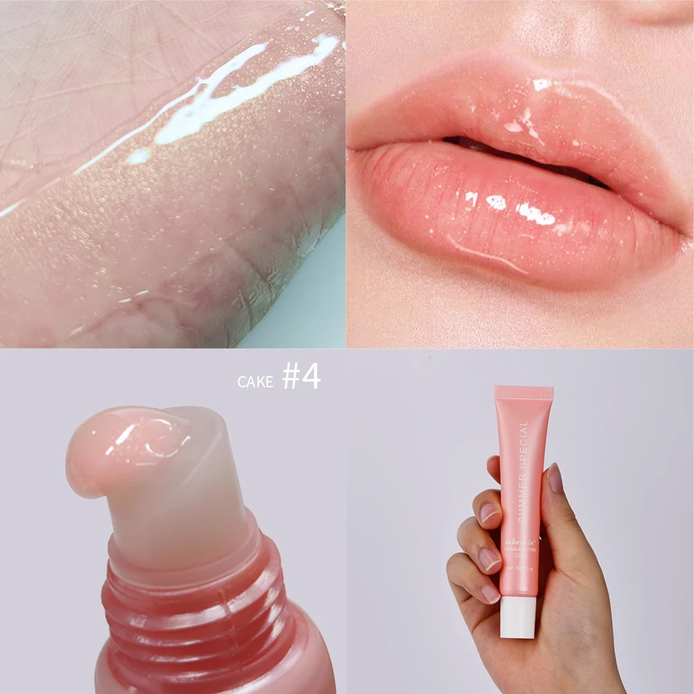 4 pçs bálsamo labial hidratante profundo esmalte labial suavizando linhas labiais nutrição de longa duração cuidados diários bálsamo labial