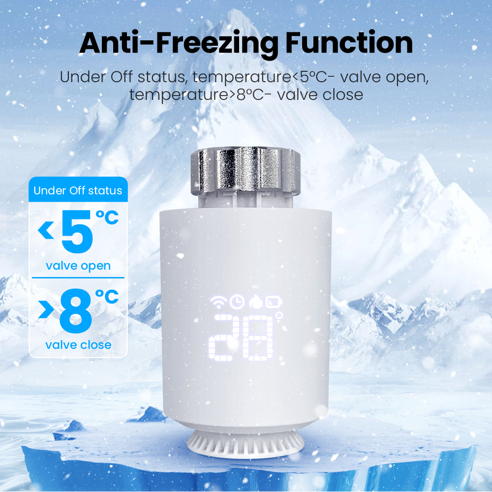 Atuador do radiador do termostato tuya zigbee, controlador de temperatura da válvula termostática trv inteligente, suporte alexa google home, 1-5 peças