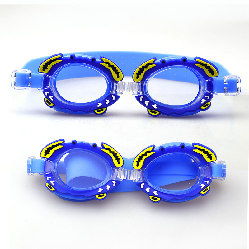 Nuevas gafas de espejo impermeables antivaho con bonitos dibujos para bebés para aprender gafas de natación cinturón se puede ajustar