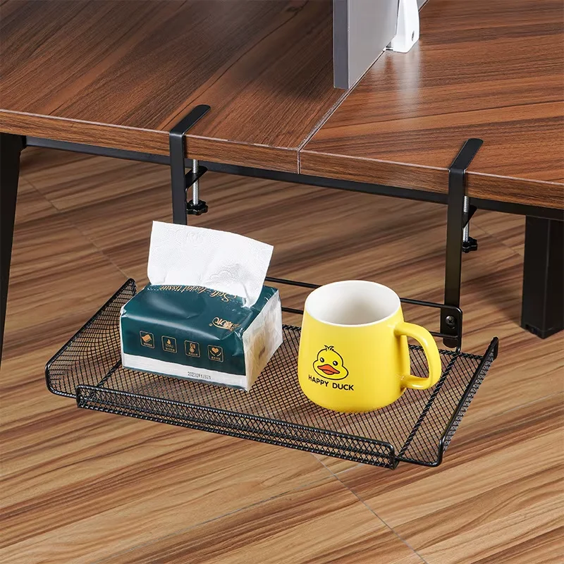 Undertable Storage Rack, Plug-in Cable, Office Supplies Storage Tools, Metal Material, Sturdy And Durable